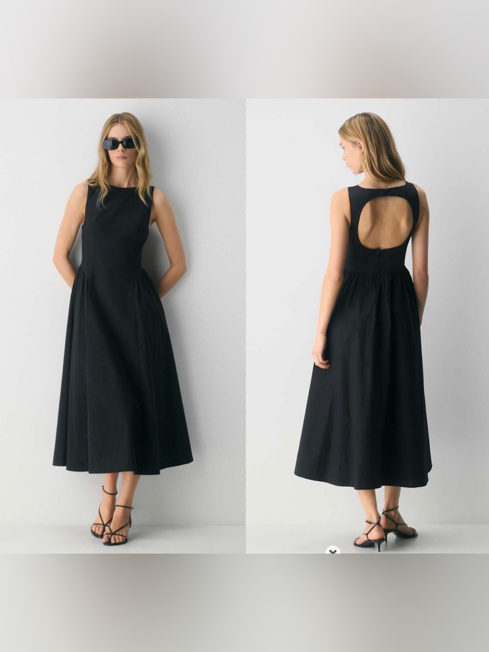NWOTS Wilfred Tina Poplin Maxi Sleeveless Dress Sz 10 Black